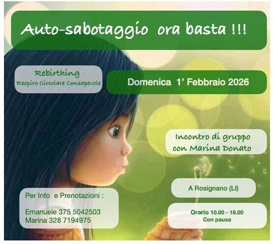 Auto-sabotaggio ora basta !!!